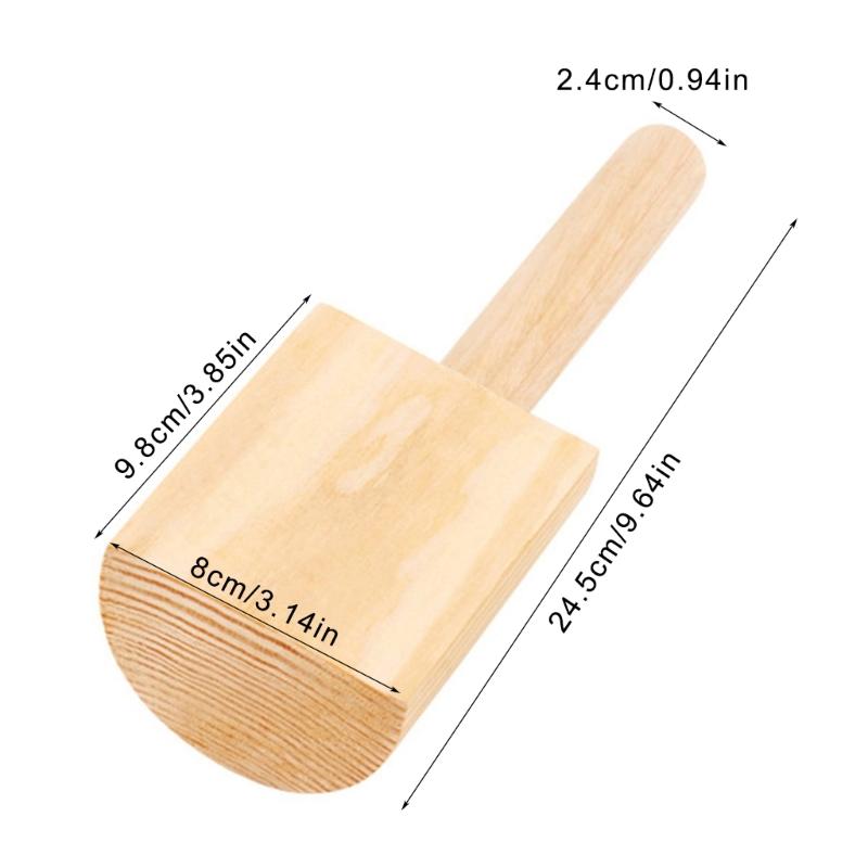 Kleigereedschap Houten Aardewerk Peddel met Handvat, Aardewerk Gereedschap Beeldhouwkussen Klei Peddel voor Aardewerk Keramische Klei Vormen