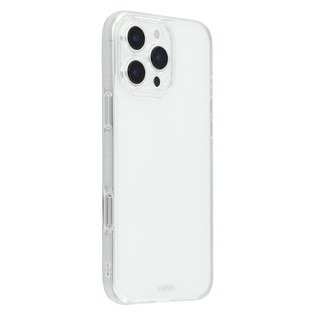 X-LEVEL For iPhone 16 Pro Max Case PC+TPU Translucent Phone Back Cover