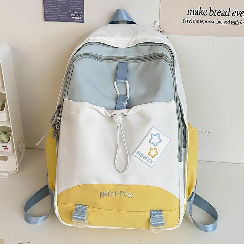 School bag children, elementary school students, girls, junior high school students, cute high school, high value, contrasting color backpack