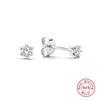 Six Prong Diamond 925 Sterling Silver Women's Jewelry 0.1/0.14/0.2 Carat Moissanite Engagement Stud Earrings Classic Wedding Earrings