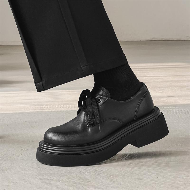 Мужские рабочие кожаные туфли на шнуровке — фото 4