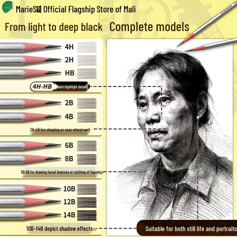 Maries 7402 Professional Sketch Pencils