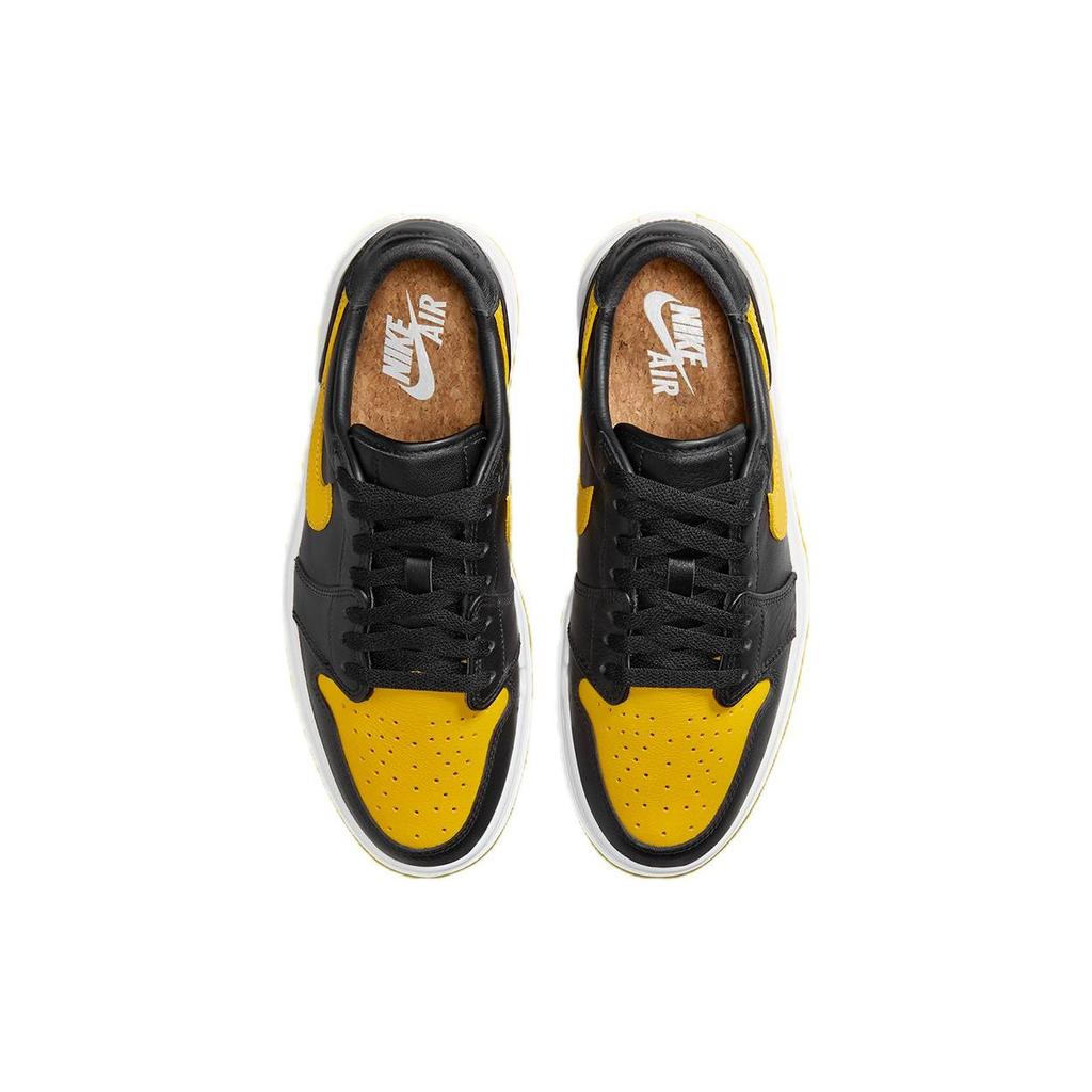 Jordan 1 Elevate Low Black Yellow Ochre (Womens) Women Sneakers White DH7004-007