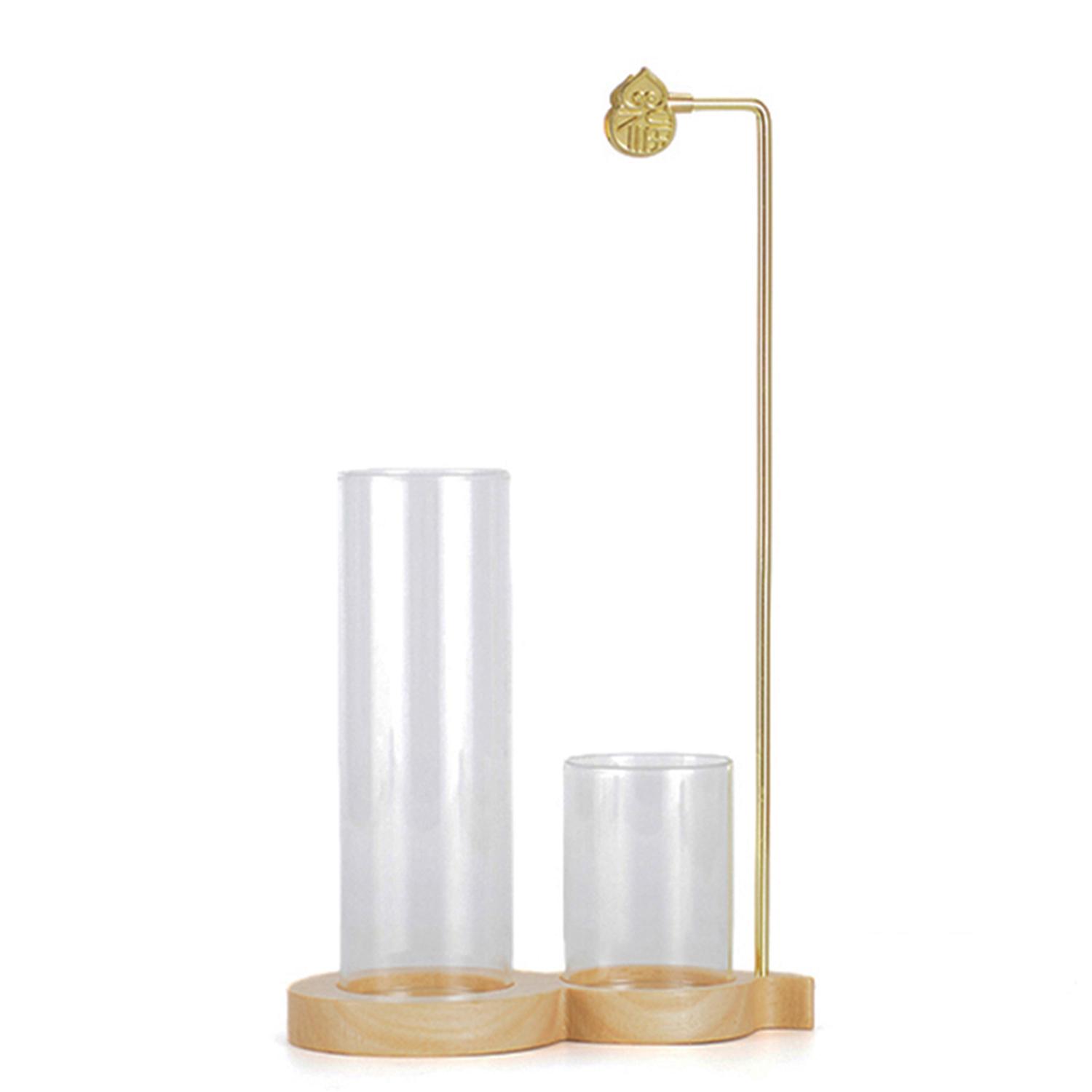 

2 in 1 Gourd-shaped Incense Holder Anti-Ash Incense Burner with Glass Ash Catcher and Incense Storage for Yoga Meditation Spa