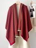 Women Retro Houndstooth Knitted Scarf Headscarf Elegant Ladies Warm Scarve Mujer Party Business Formal Wrap Shawl New Winter