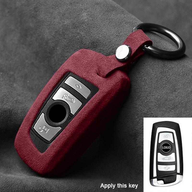 

Interior Mouldings Alcantara Car Key Case Remote Key Cover Shell For BMW X1 X3 X5 X6 F15 F16 G30 3 5 7 Series G20 G21 G31 G01 F4