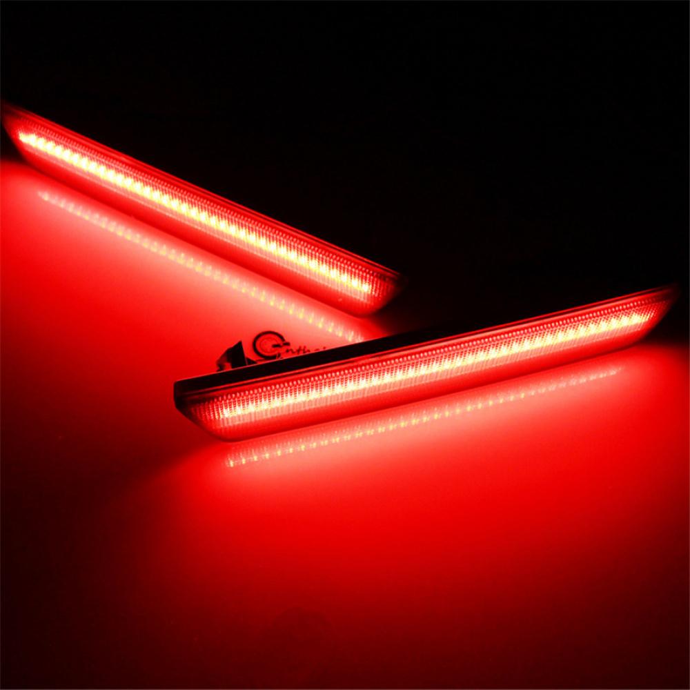 12V Red LED Smoked Rear Side Marker Lamp For 08-14 Challenger 2011-2014 Charger