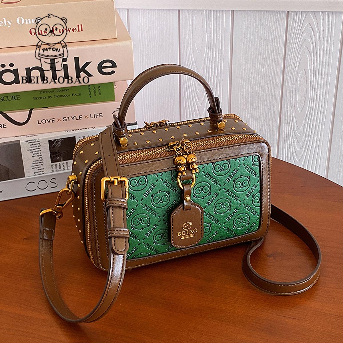 

Elegant Women s Embossed Shoulder & Crossbody Bag зелёный