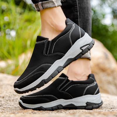 Outdoor Shoe Men Sneakers Sping Slip On Casual Men Shoes Breathable Suede Leather Shoe Anti-skid Walking Shoe Hot Sale Footwear