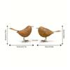 2pcs Cute Small Bird Statue Ornament Decorative Waterproof Rustic Iron Bird Figurines Potted Plant Landscape Garden Decor