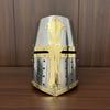 Crusader Helmet Brass Trim  Knights Templar Helmet Practice Armor for Reenactment & Cosplay