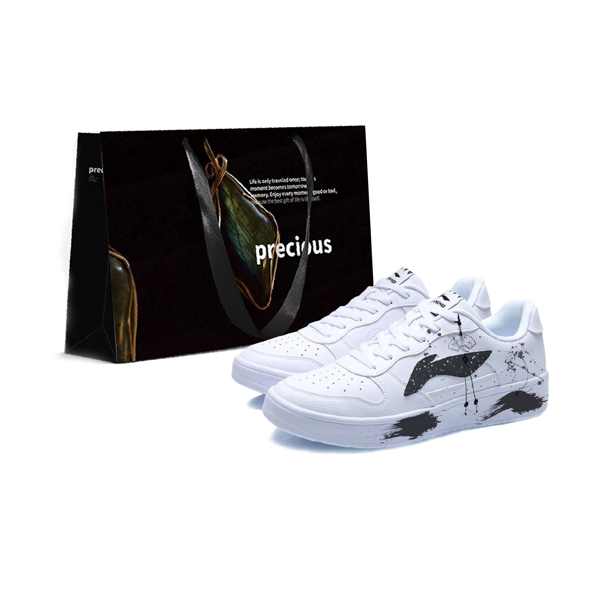 

Li Ning Floating Boat Coverage Cushioning Balance Coverage Cushioning Balance Low top Skateboard Shoes Unisex White AGCS419-1(Team187-) 39.5