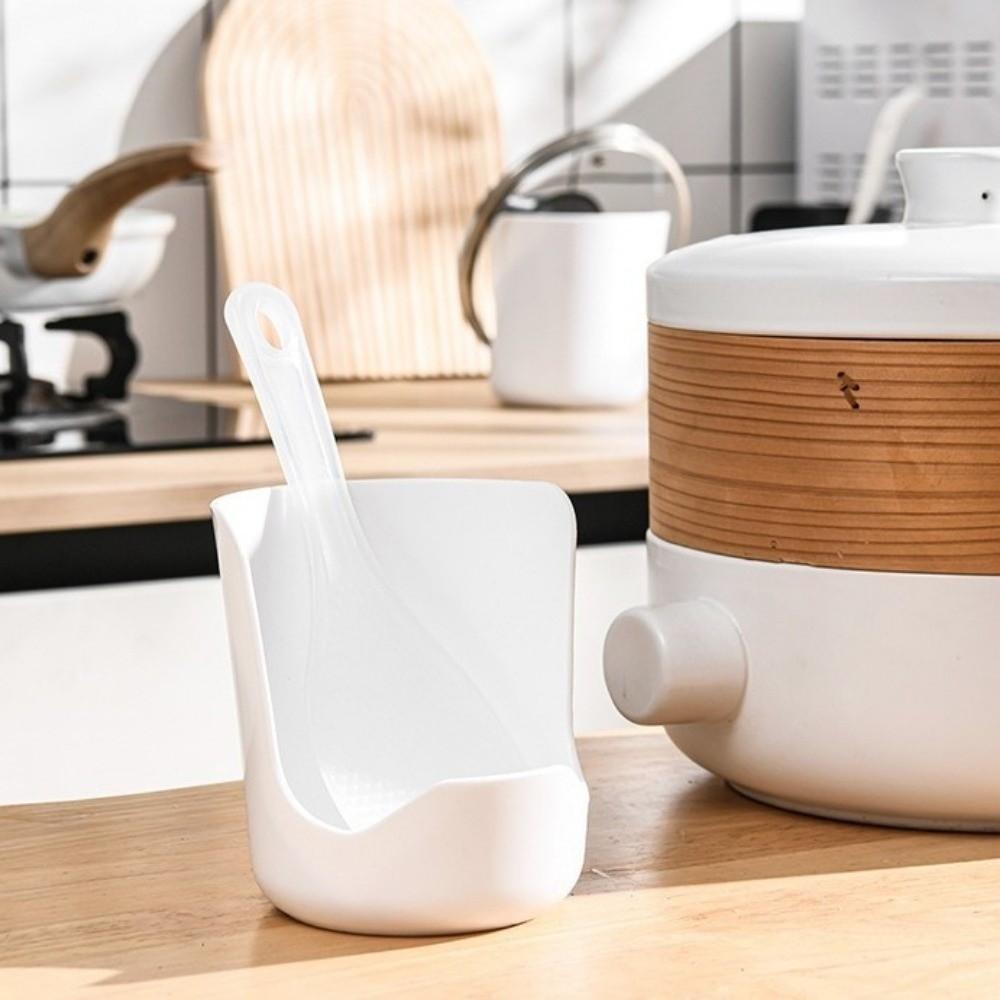 Heat-Resistant Spoon Holder Plastic Pot Lid Storage Rack Practical Spatula Holder Dinning Table