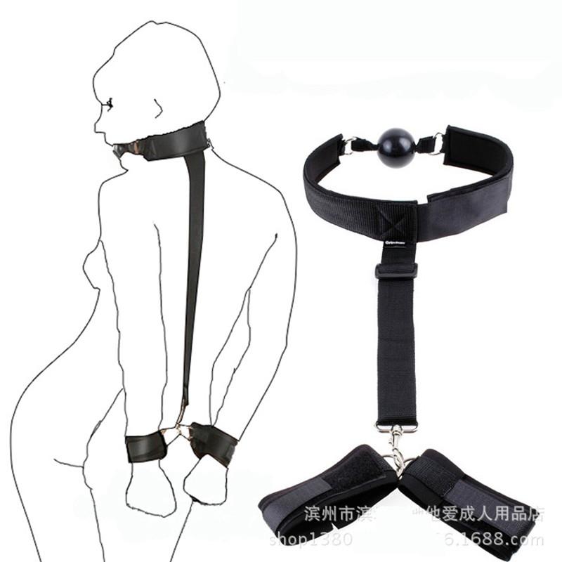 Adults Erotic Bondage Bed Games Sex Equipment Set of Nylon Restraints Handcuffs Ankle Cuffs for Fetish Bdsm Slave Role Play