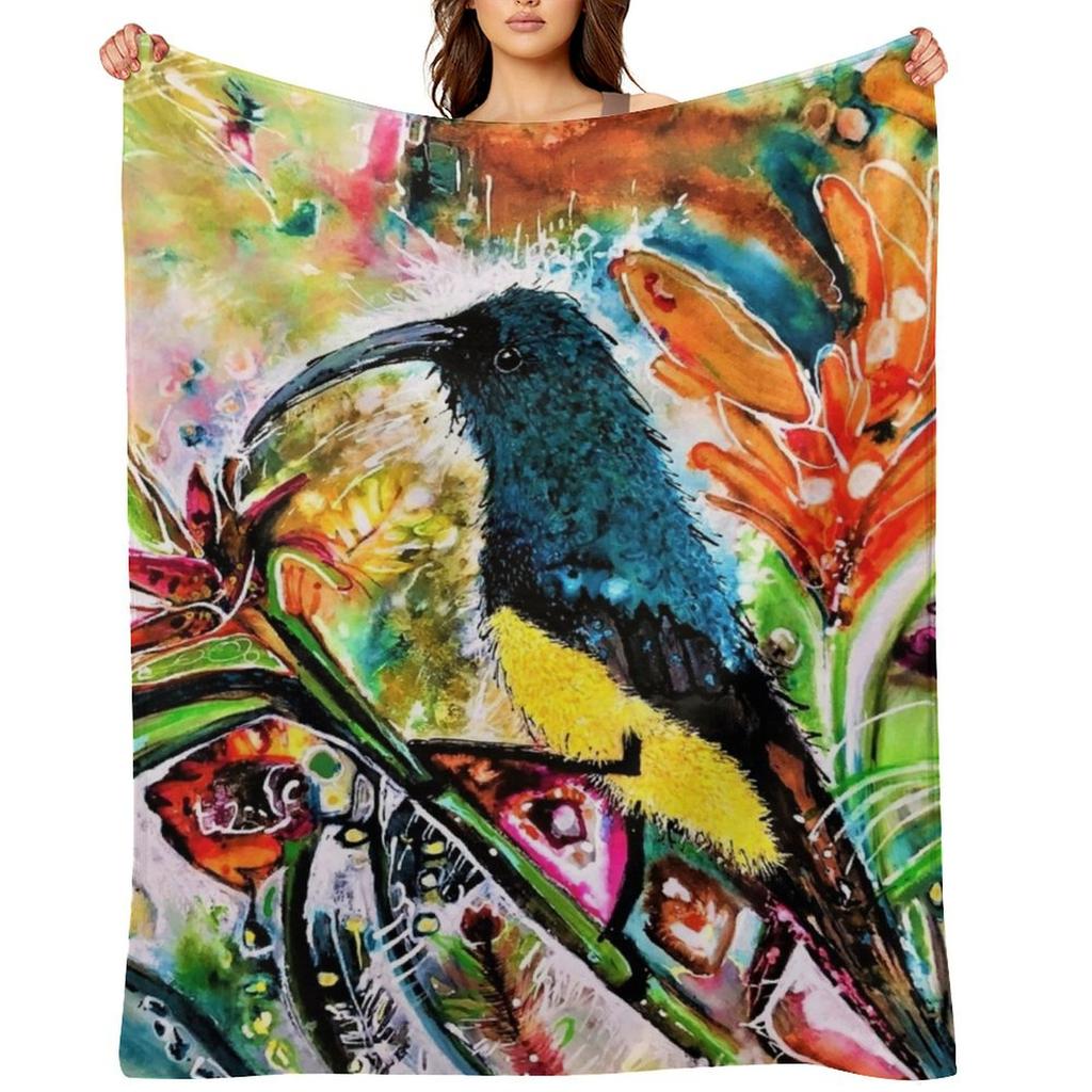 Akahi Sunbird Throw Blanket halloween Plush Luxury Brand Personalized Gift Blankets