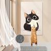Duvara Monte Kedi Tırmalayıcı Kendinden Yapışkanlı Kedi Tırmalama Pedi Sevimli Yavru Kedi Desenli Tırmalama Matı Mobilyaları ve Duvarları Korur İç Mekan Kedileri İçin Tırmalama
