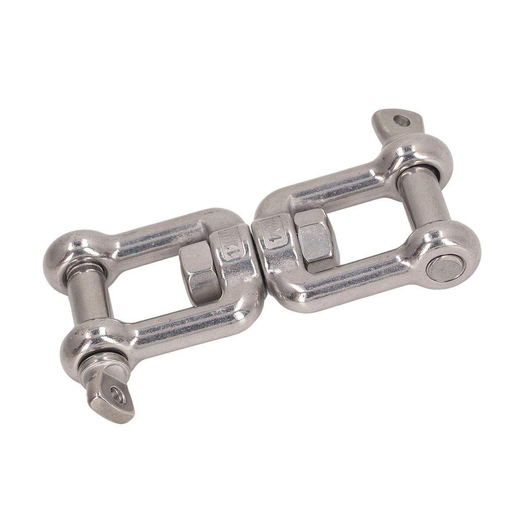 304 Stainless Steel Double Jaw Shackle Rustproof Universal Jaw Anchor Connector for Hardware Lifting Connection 12mm