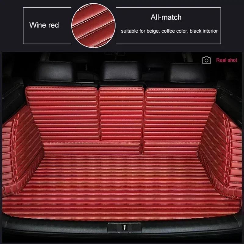 Customized Stripe 5D Full Coverage Car Trunk Mat for Hyundai Kona ENCINO i30 Creta ix25 2020-2022 Car Accessories Carpet