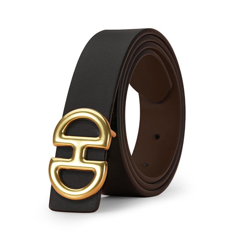 Women's New Belt Simple and Fashionable Versatile Skirt and Decorative Dress Versatile Smooth Buckle Thin Belt