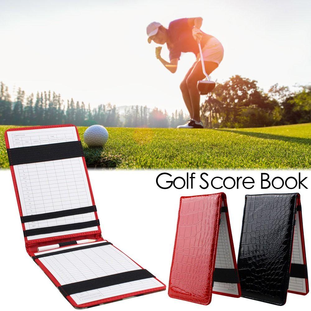 Delicate PU Leather Golf Accessories Golf Counter Golf Score Book Scoring Scorecard Holder
