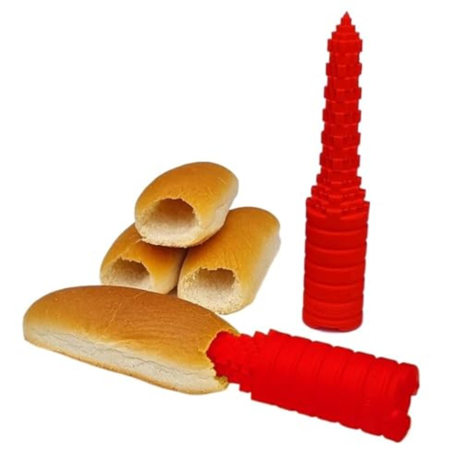 

Creative Hot Dog Bun Shaped Drill Bit Holder Organizer Storage Stand for Workshop Garage Tool Display and Easy Access One Size червоний
