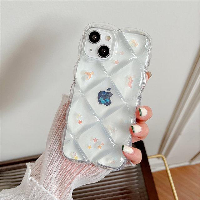 3d Diamond Transparent Clear Soft Case For Iphone 13 12 11 Pro Max Xs Max Xr X 7 8 Plus 11 Clear Silicone Glitter Sequins Cover