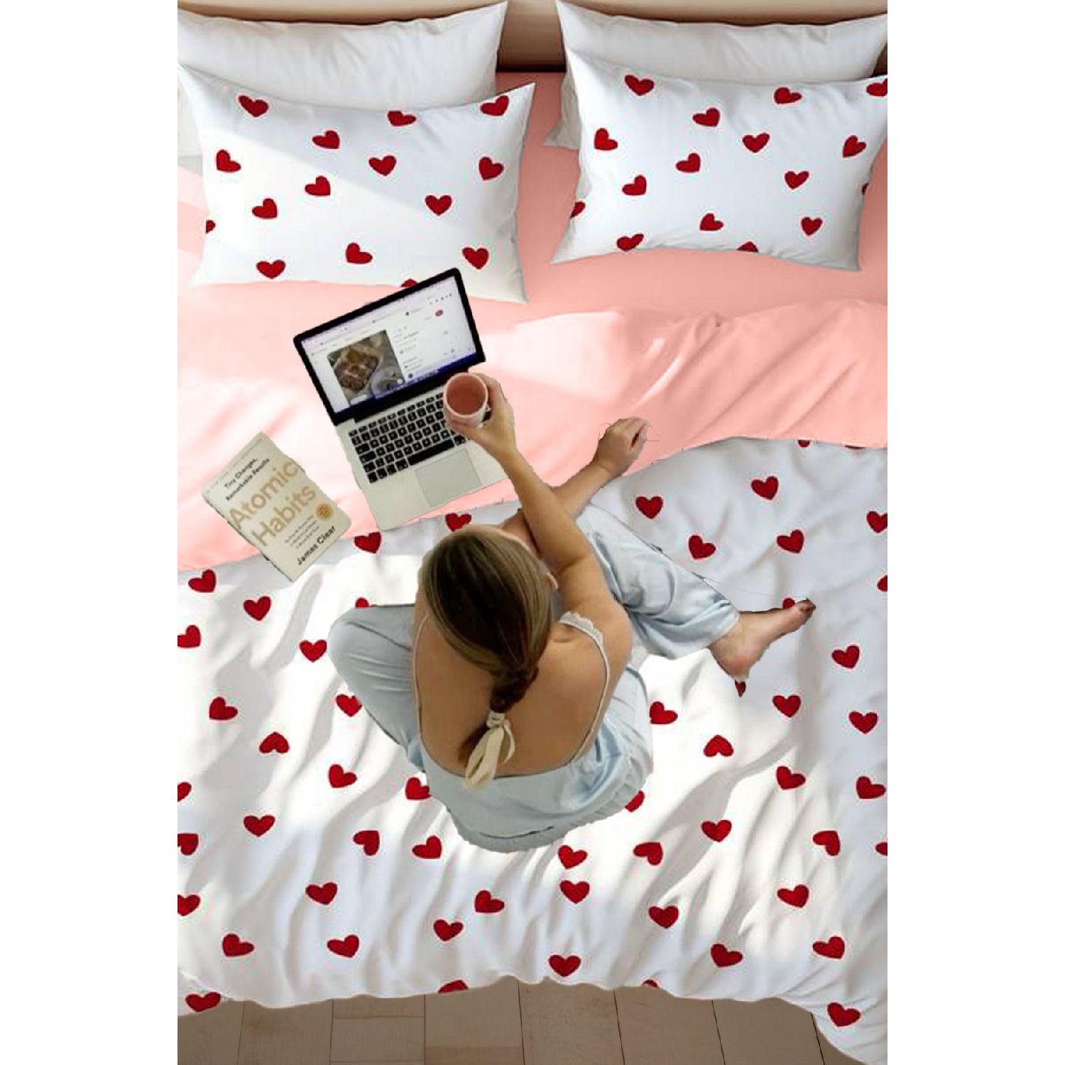 

Двойной комплект пододеяльников Mylove Easy-iron красный