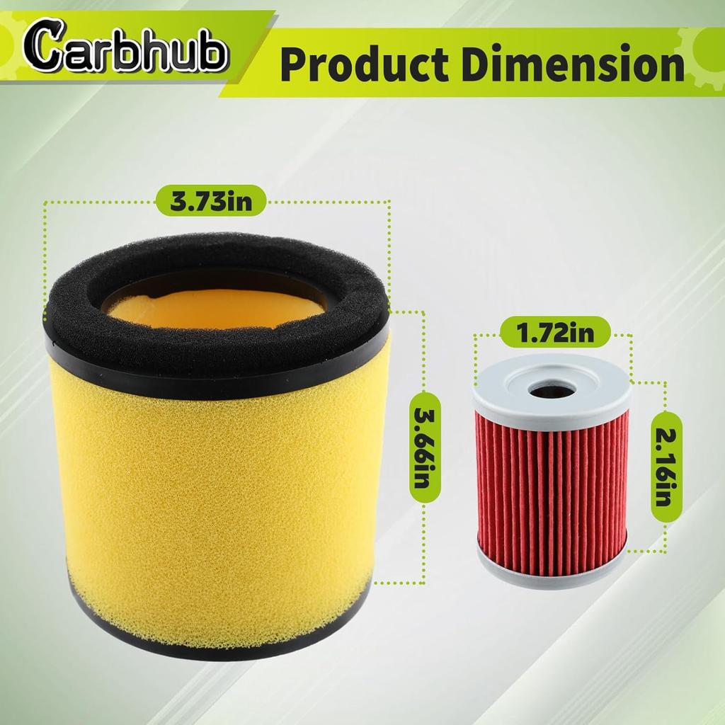 Carbhub Luftfilter Ölfilter Kit für Arctic Cat 250 2x4 4x4 Arctic Cat 300 2x4 4x4 Ersetzt für 0470-421, 0470-355
