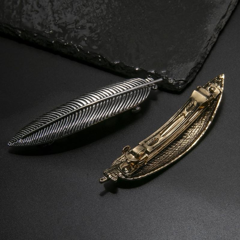 Vintage Blattförmige Haarspange für Frauen Mode Haarspangen für Seitenscheitel Metallische Blatt Haarnadel Haarstyling Werkzeug