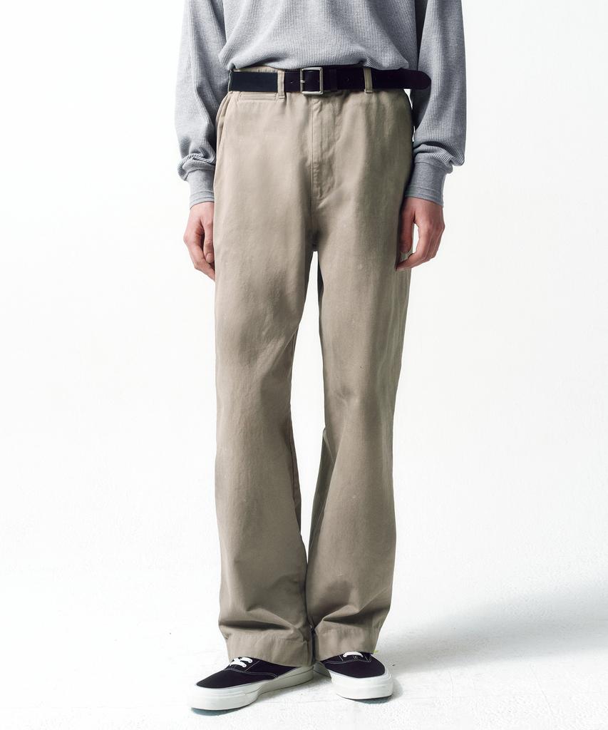 INSILENCE Vintage Officer Chino Pants Ash Beige