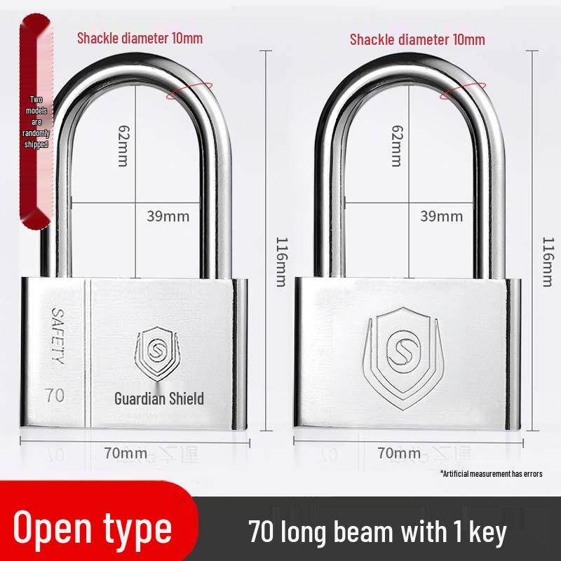Extended Padlock Cabinet Lock, Long Beam & Handle, U-Shaped Household Door Lock
