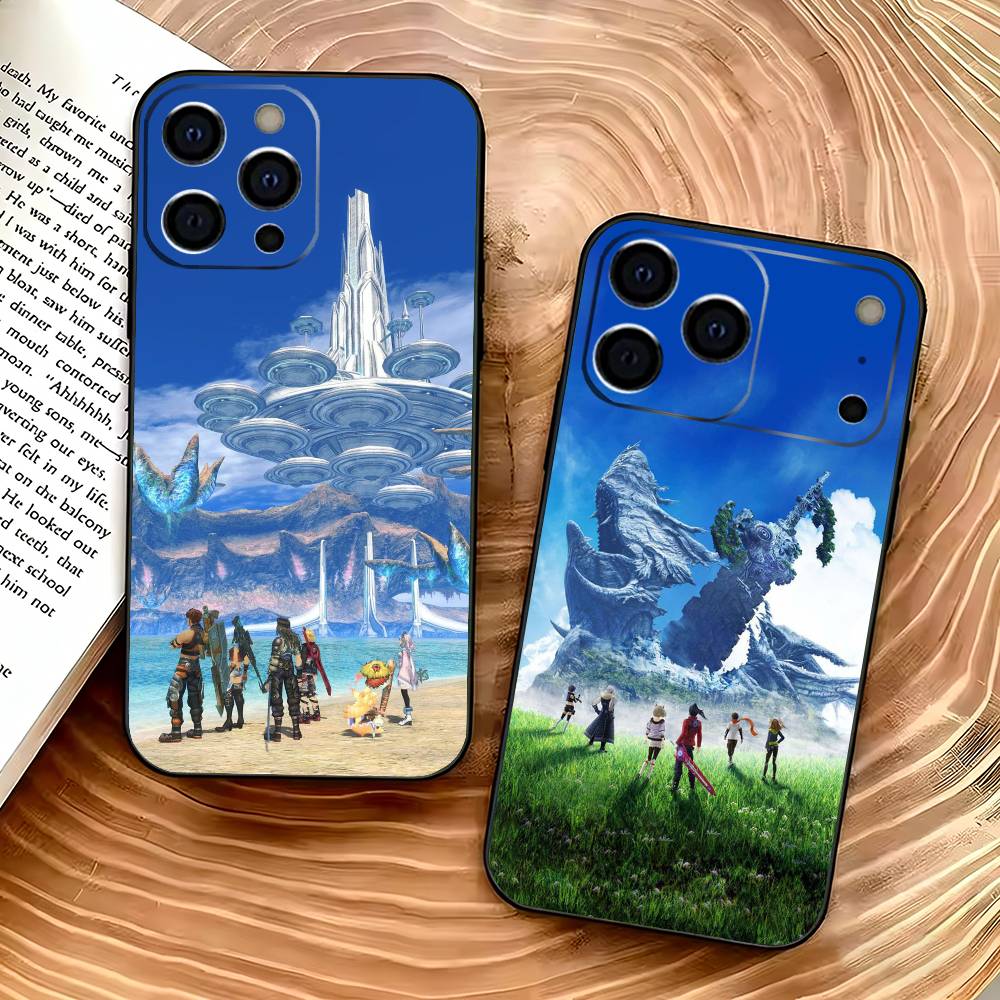 Game X-Xenoblade Chronicles Phone Case For iPhone 17,16,15,14,13,12,11 Plus,Pro Max,XS,Soft Silicone Black Cover