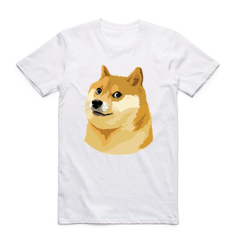 2019 S-XXX Men Men Women Print Thug Doge Deus God Dog/shiba Inu White T-shirt Short Sleeve O-Neck Harajuku Fitness Funny Tshirt