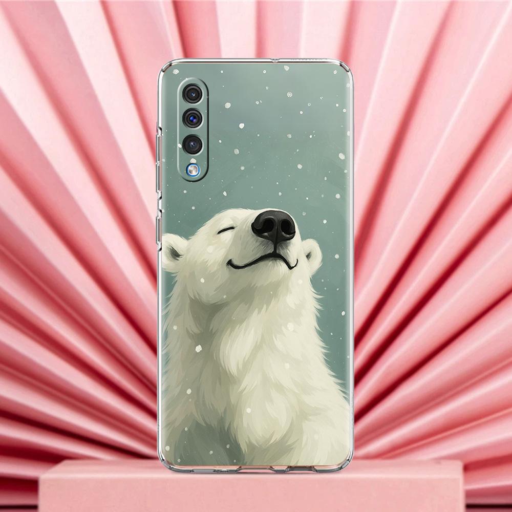 Phone Case For Samsung A56 A36 A26 A24 A16 A14 A12 A32 A50 A70 A20E A22 A40 A34 A54 A42 A52 5G A04s A06 Cover polar bear