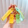 Stylish Resin Bear Keychain Transparent Design For Creative Gift Giving