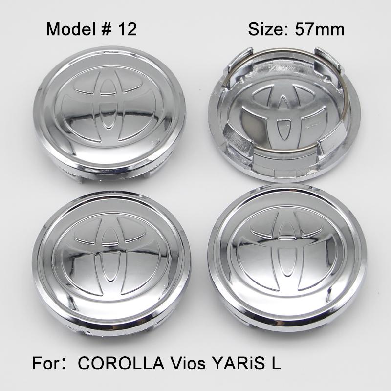 2026 Nové Pro Toyota 57/62mm Dekorativní odznak krytka středového krytu kola auta Krytky nábojů pro Toyota C-hr Rav4 Yaris Hilux Avensis Prius