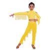 Set de pantaloni cu franjuri pe straturi pentru fete Talie elastică Crop top cu strasuri strălucitoare Ținută Latină