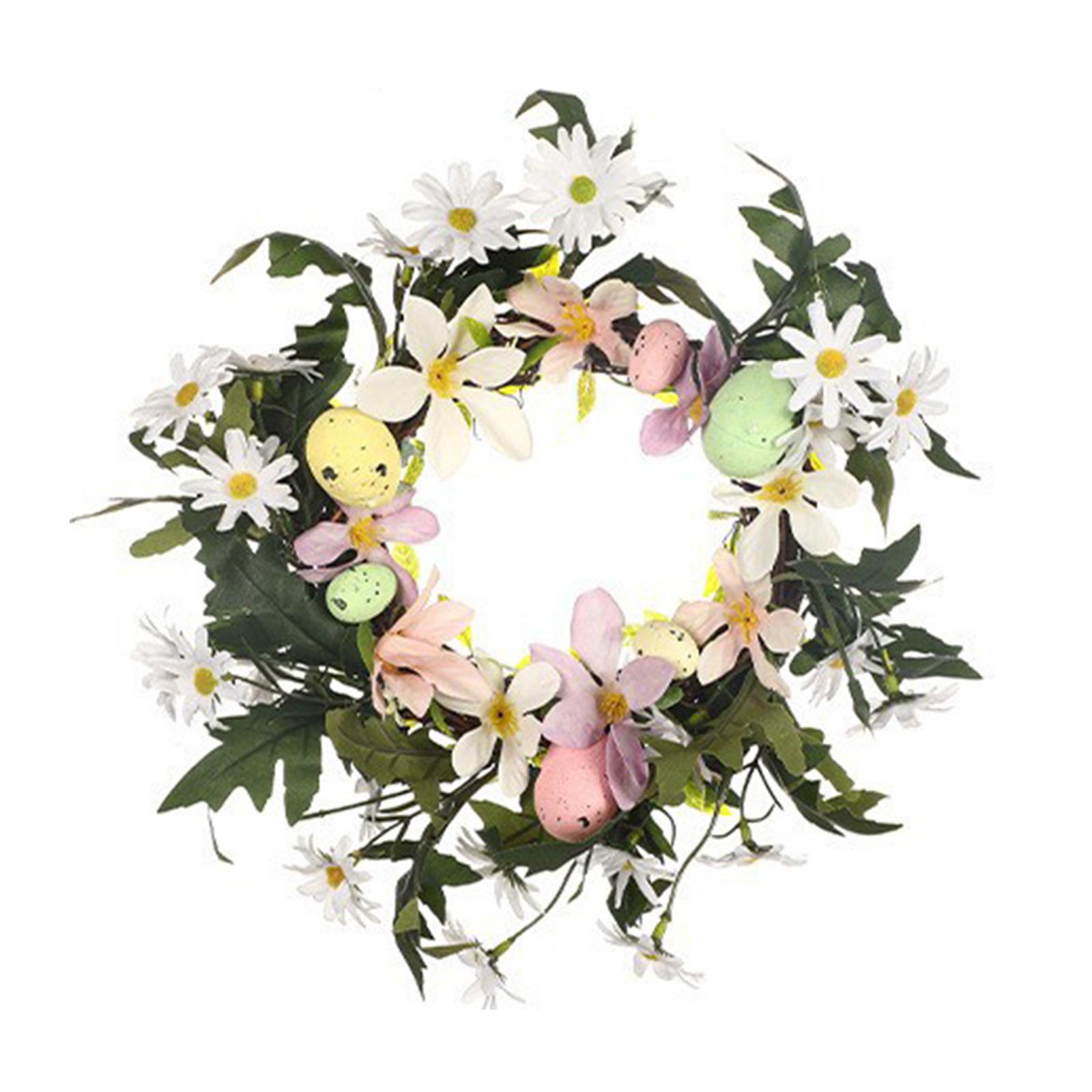 

Decorative Spring Flower Wreath with Wildflowers and Berries Garlands for Garden Decoration Seasonal Accessories