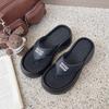 Xiaoxiangfeng Muffin Thick-soled Slippers for Women's Summer Wear, New Toe Flip-flops, Internet Celebrity Fashion Height-enhancing Cool Slippers