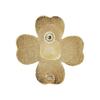 Chanel [23K New Products] Classic Double C Flower Metal Glass Earrings Women's Black