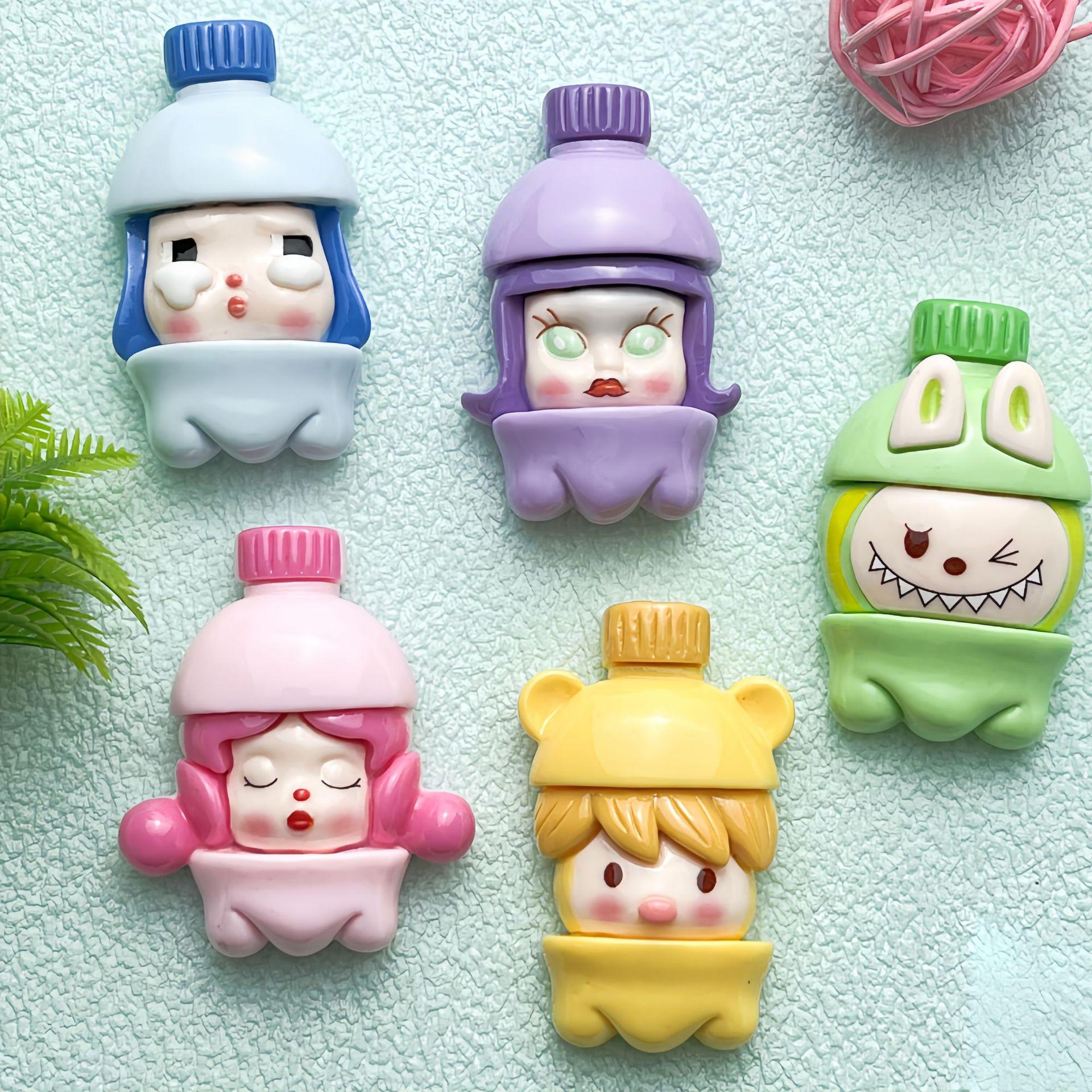 Creative Cartoon Resin Water Bottle-Shaped DIY Hair Clip & Ornament