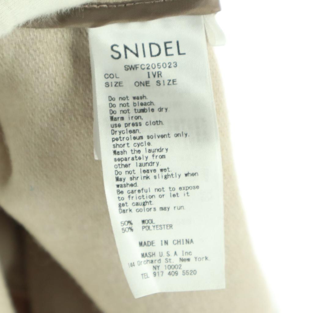 SNIDEL Stand Collar Poncho F White SWFC205023 Coat Women Used