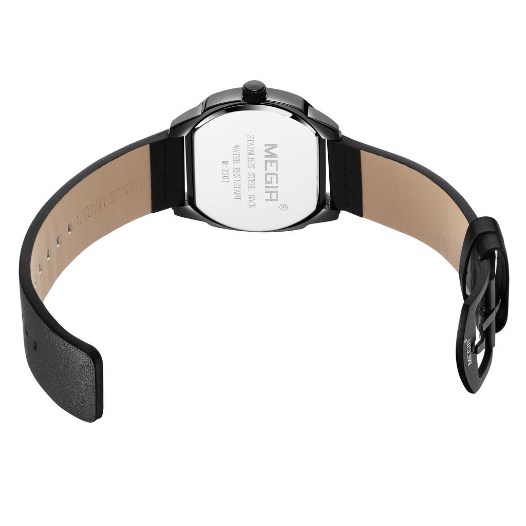 Men'S Watch, Innovative Square Sports Watch Waterproof Luminous Leather Men'S Watch 2201