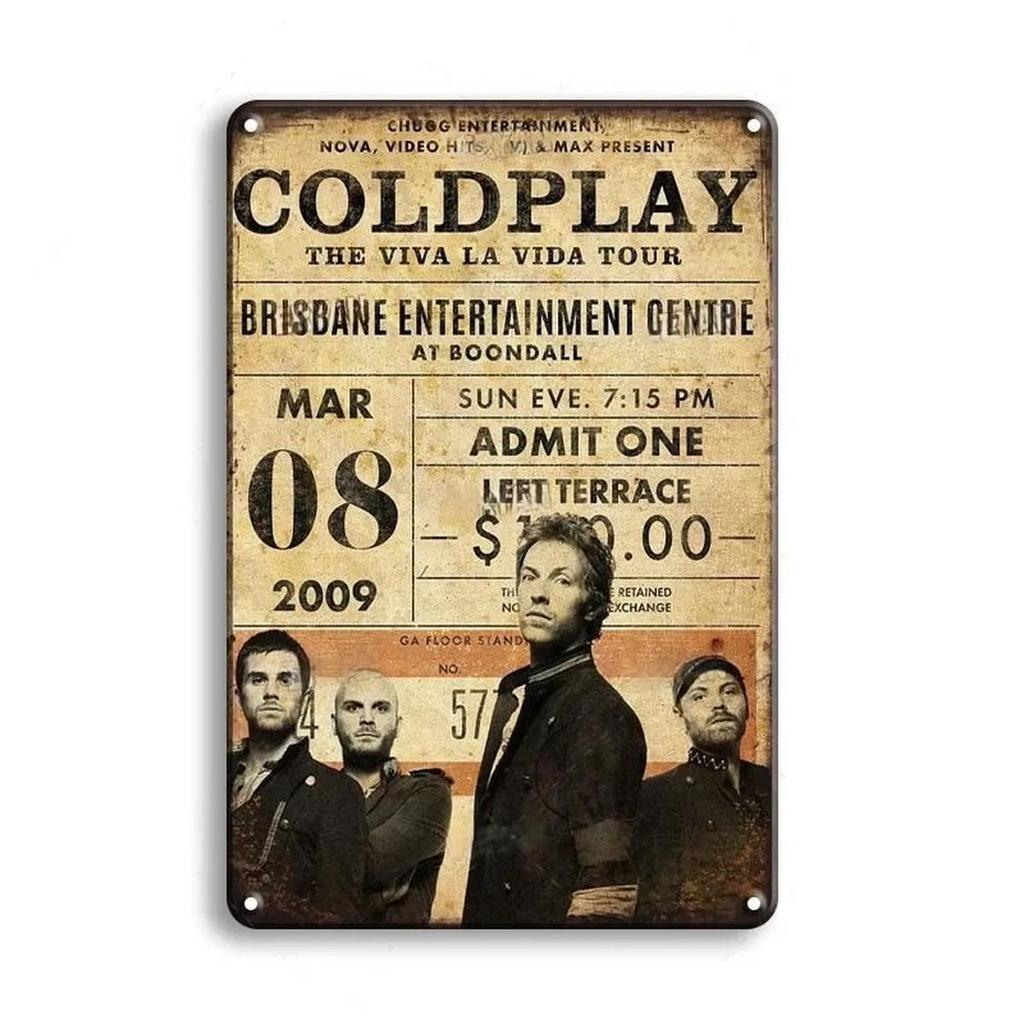 Music Bands Play Metal Tin Signs Plaque Wall Decoration Vintage Art Posters Iron Painting for Man Cave Home Cafe Garden Club Bar