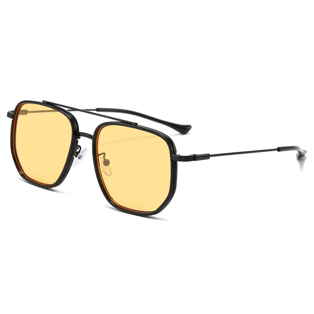 Fashion Large Frame Metal Sunglasses for Men and Women High Quality New UV400 Driving Sunglasses
