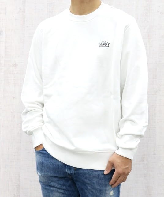 Diesel Hanorac Pulover NEW CUTY OUT A15472RIAJH 100 Alb L Bărbați S-GINN