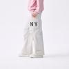 New MLB New York Yankees Cargo Pants Women's Cream White 3FWPB0151-50CRM