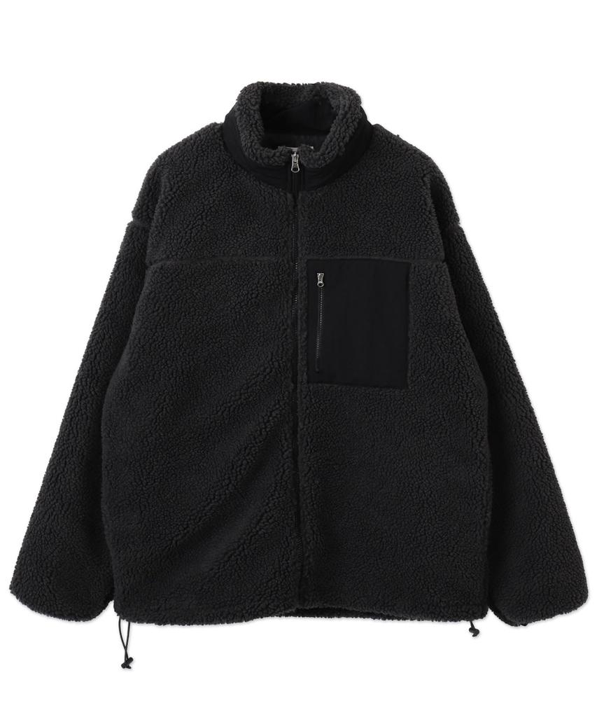 WEGO Unisex Boa Cold Weather Loose Christmas Size Type C Dark Gray Men's Jacket, Outerwear, Blouson, Protection, Fit, Outdoor, Casual, Fall/Winter