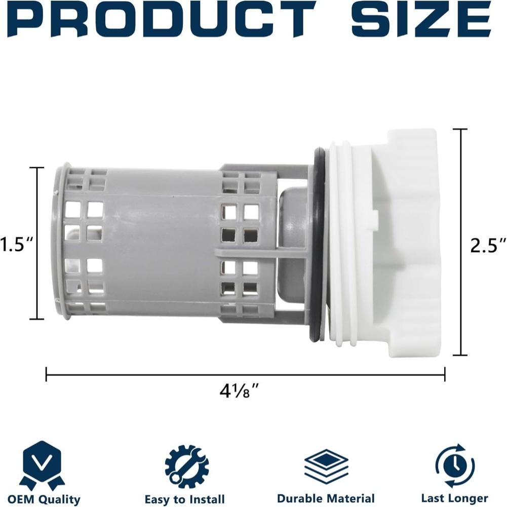 For Samsung DC97-16991B Washing Machine Drain Pump Filter Replacement for Reliable Drainage and Debris Capture