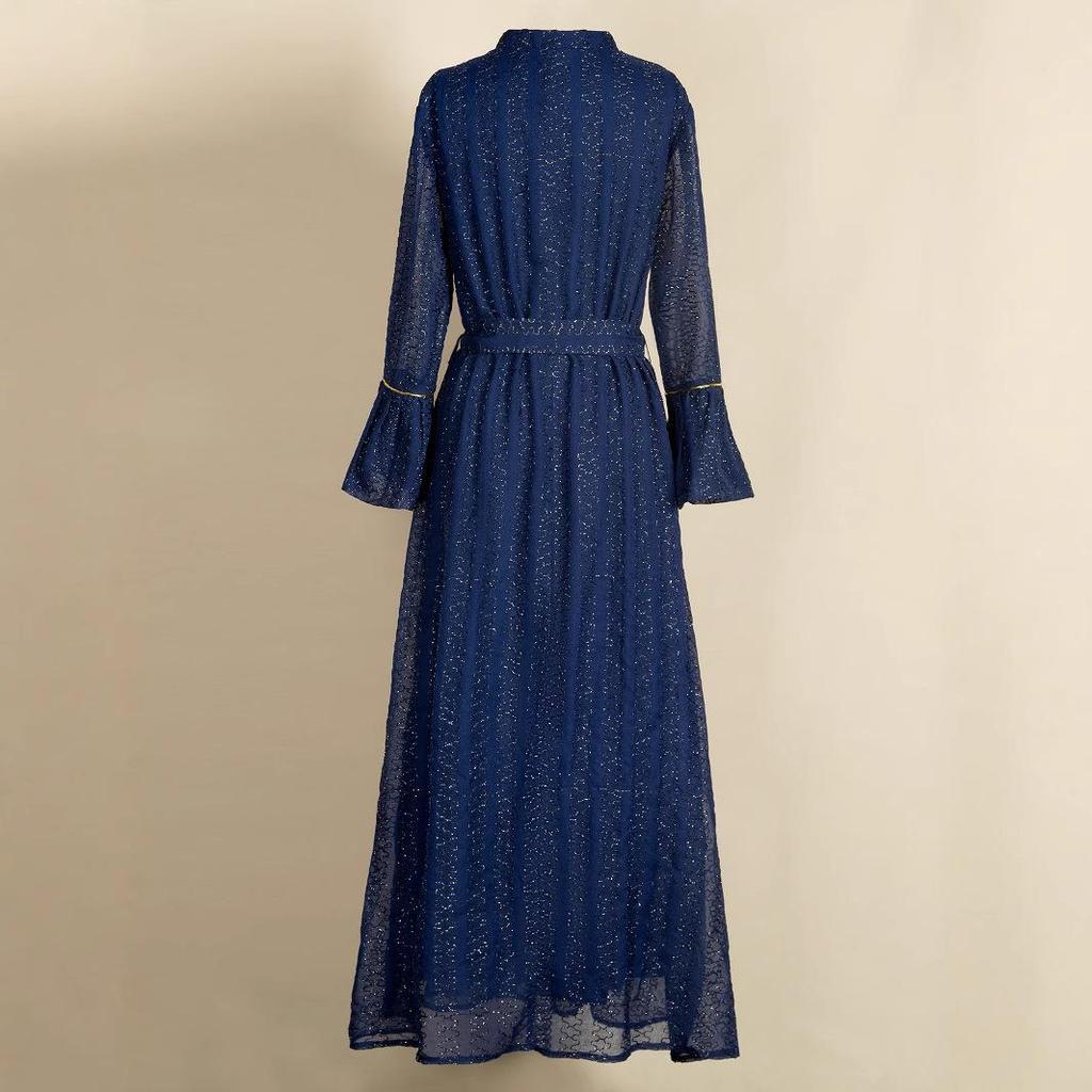 2025 Middle Eastern Muslim Women's Embroidered Dress - New Arabic Dubai Style Robe